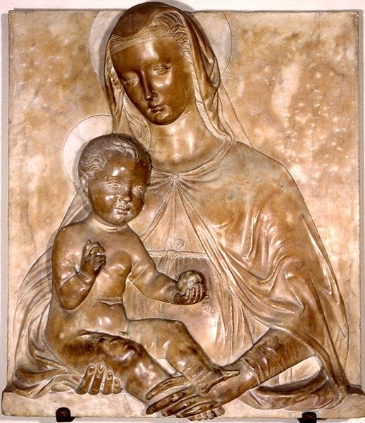Madonna z Dzieciątkiem (marmur) autorstwa Pagno di Lapo Portigiani