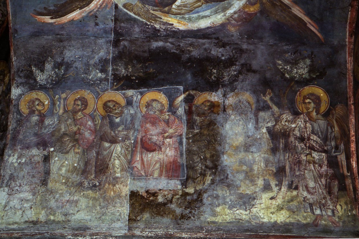 Freski w kościele Theotokos Peribleptos autorstwa Painters Michael Ephtichius