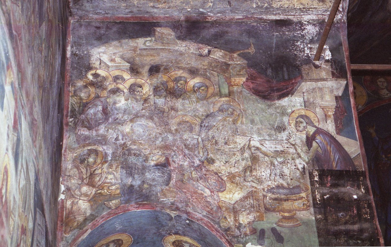 Freski w kościele Theotokos Peribleptos autorstwa Painters Michael Ephtichius