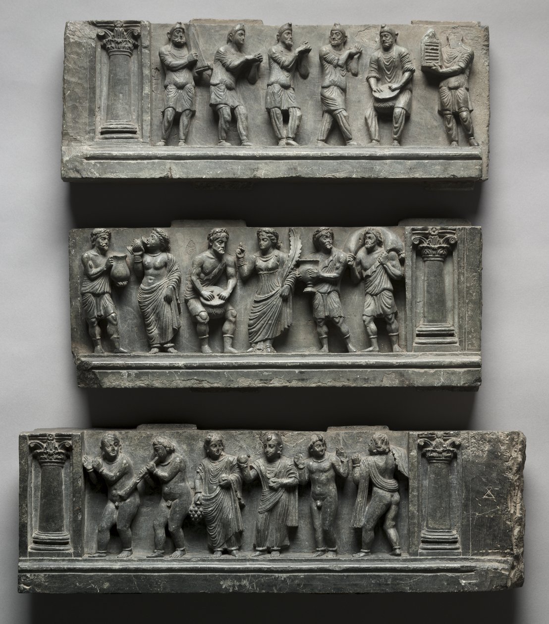 Babilońska ulga, Pakistan, Gandhara, Buner Area, wczesny okres poduszek (od 1-3 do) (Łupek) autorstwa Pakistani School