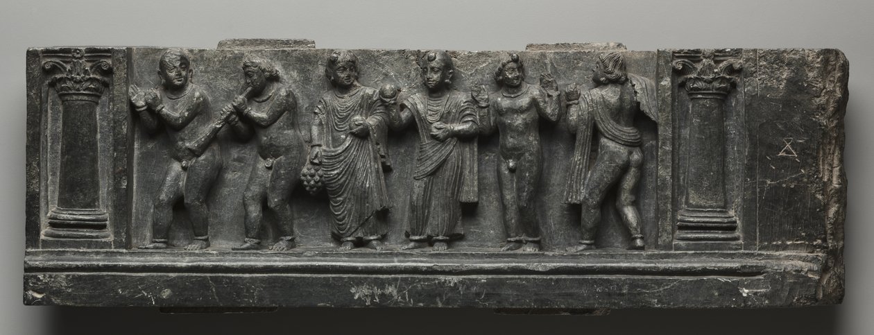 Babilońska ulga, Pakistan, Gandhara, Buner Area, wczesny okres poduszek (od 1-3 do) (Łupek) autorstwa Pakistani School