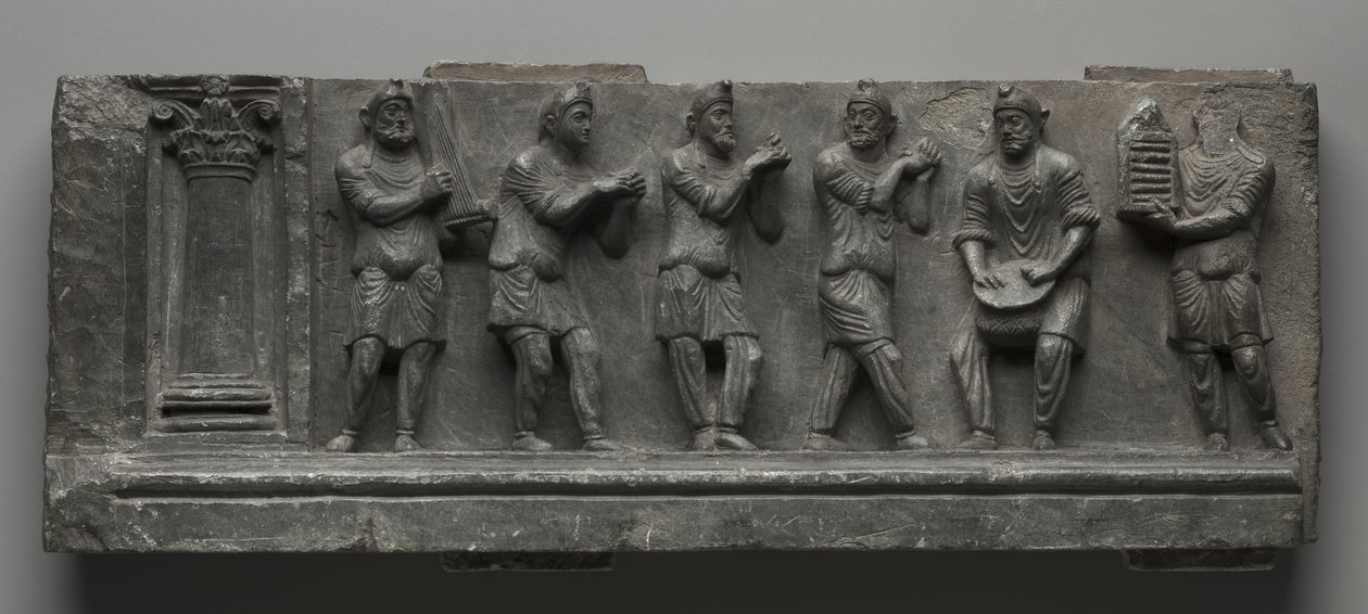 Babilońska ulga, Pakistan, Gandhara, Buner Area, wczesny okres poduszek (od 1-3 do) (Łupek) autorstwa Pakistani School