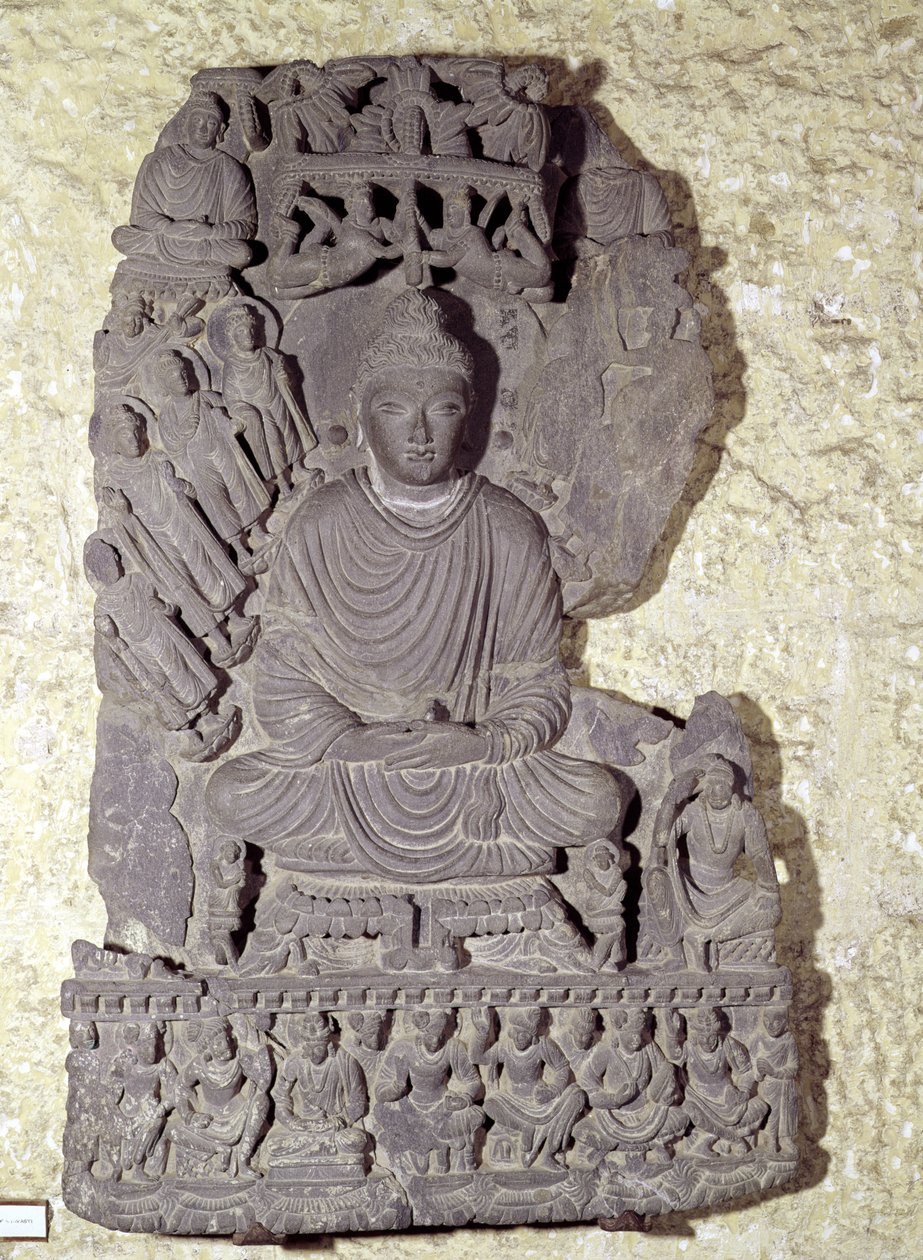 Siedzący Budda w medytacji, I-IV wiek autorstwa Pakistani School