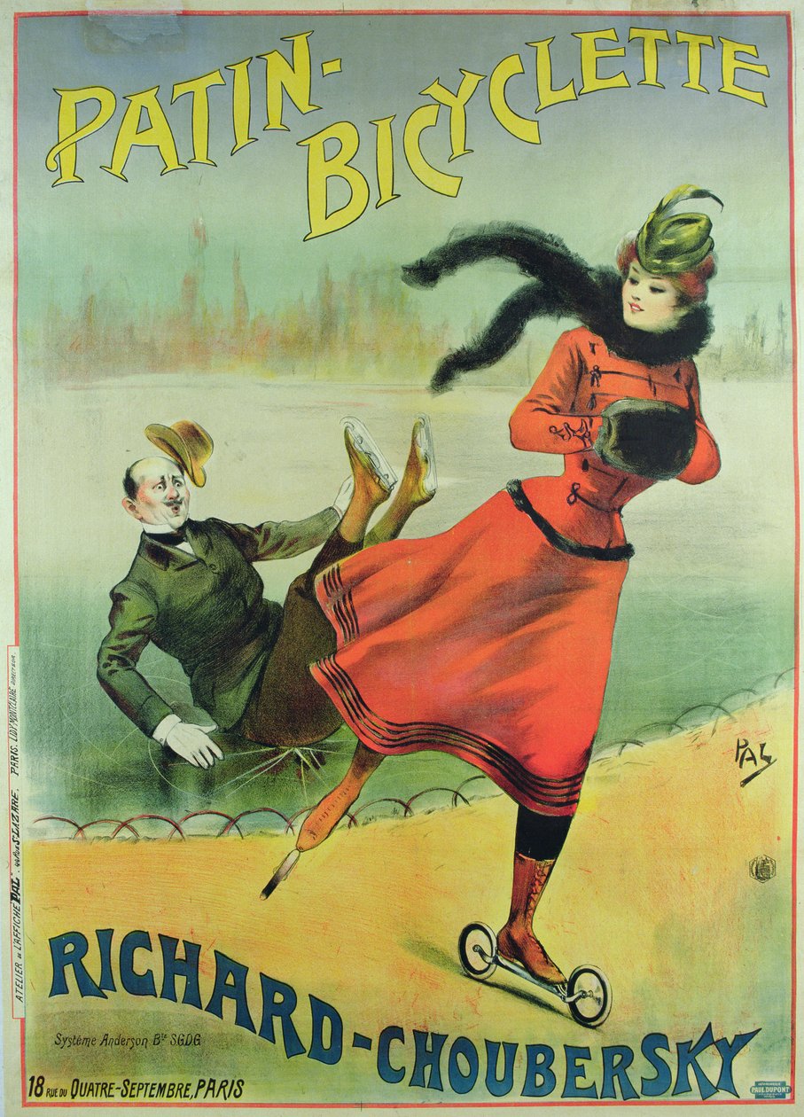 Plakat reklamowy wrotki autorstwa Pal