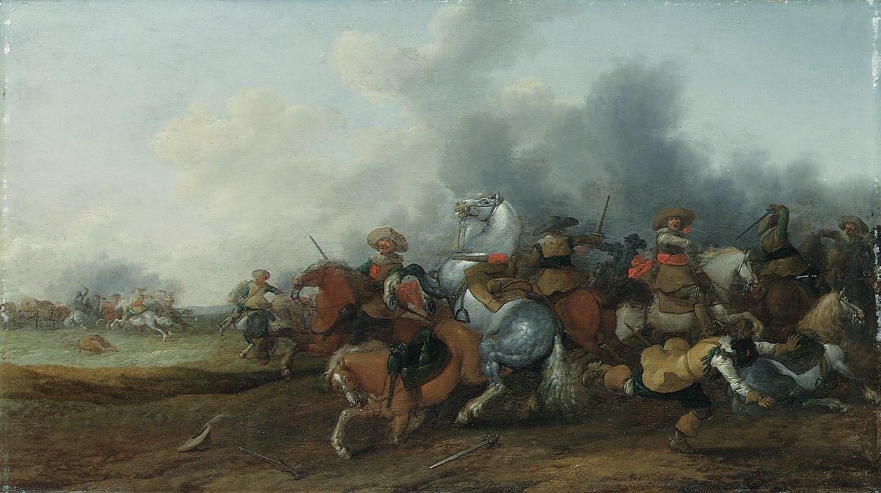 Potyczka kawalerii, 1632 autorstwa Palamedes Palamedesz