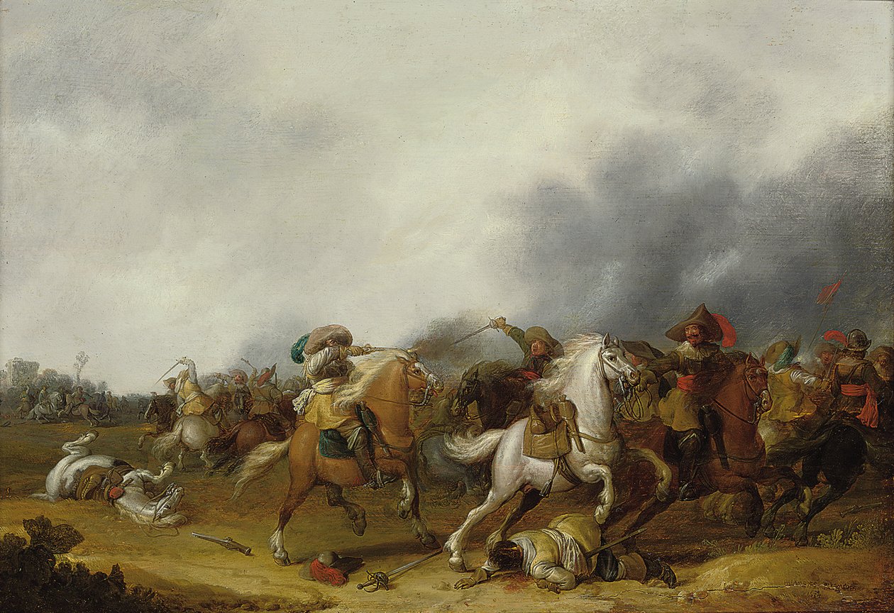 Potyczka kawalerii, 1634 autorstwa Palamedes Palamedesz