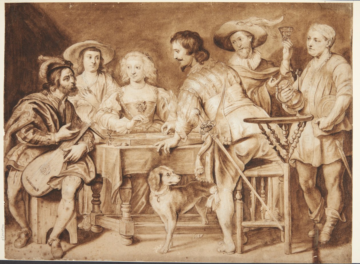Firma przy stole autorstwa Palamedes Palamedesz