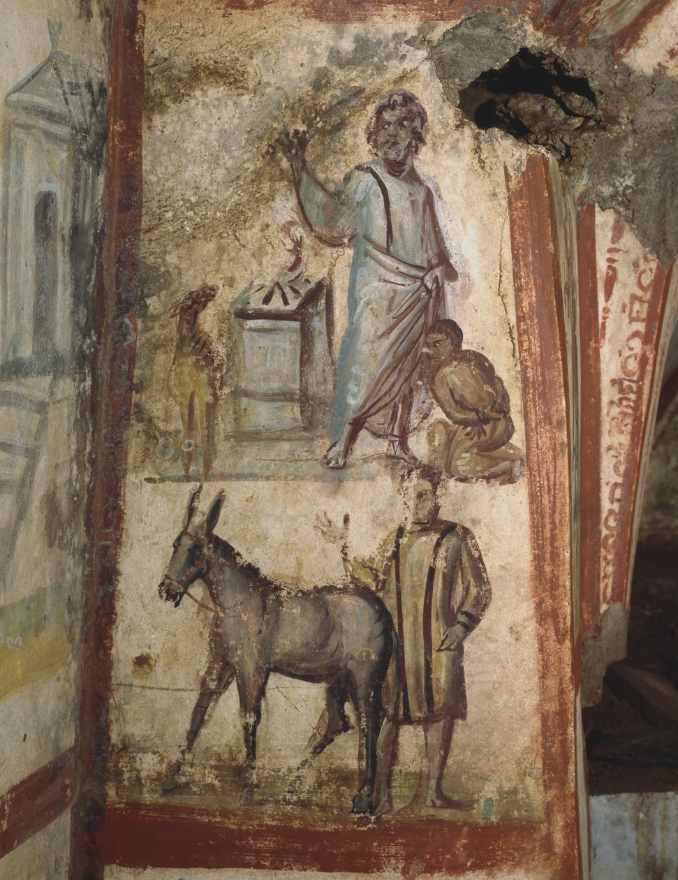Ofiara Izaaka, Katakumby Via Latina, Rzym autorstwa Paleo Christian