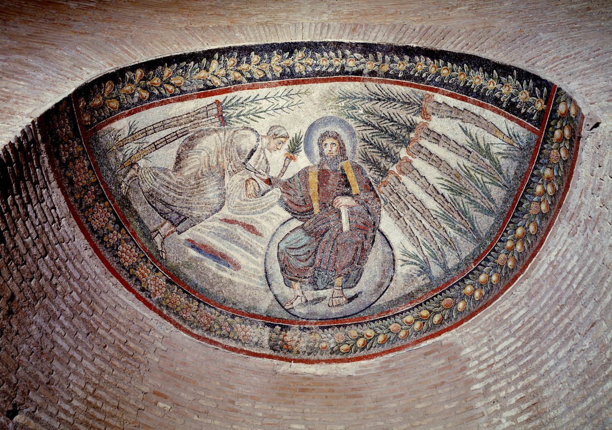 Sztuka wczesnochrześcijańska: Odkupiciel dający prawo (pokój), mozaika absydy, IV w. autorstwa Paleo Christian