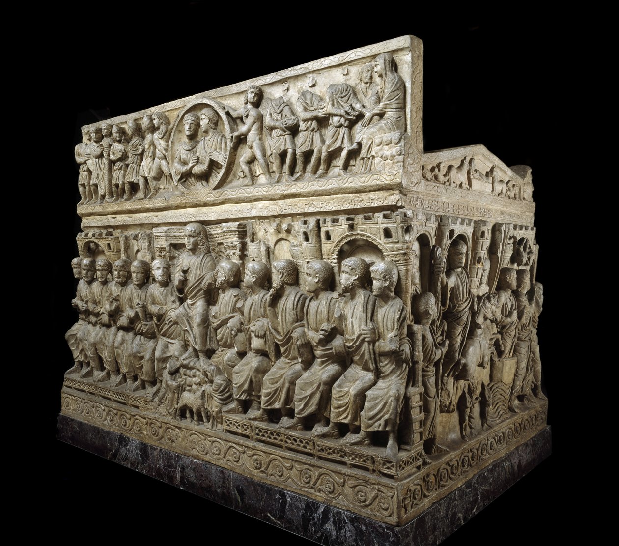 Sarkofag Flawiusza Stylichona, c.359-408 (marmur) autorstwa Paleo Christian