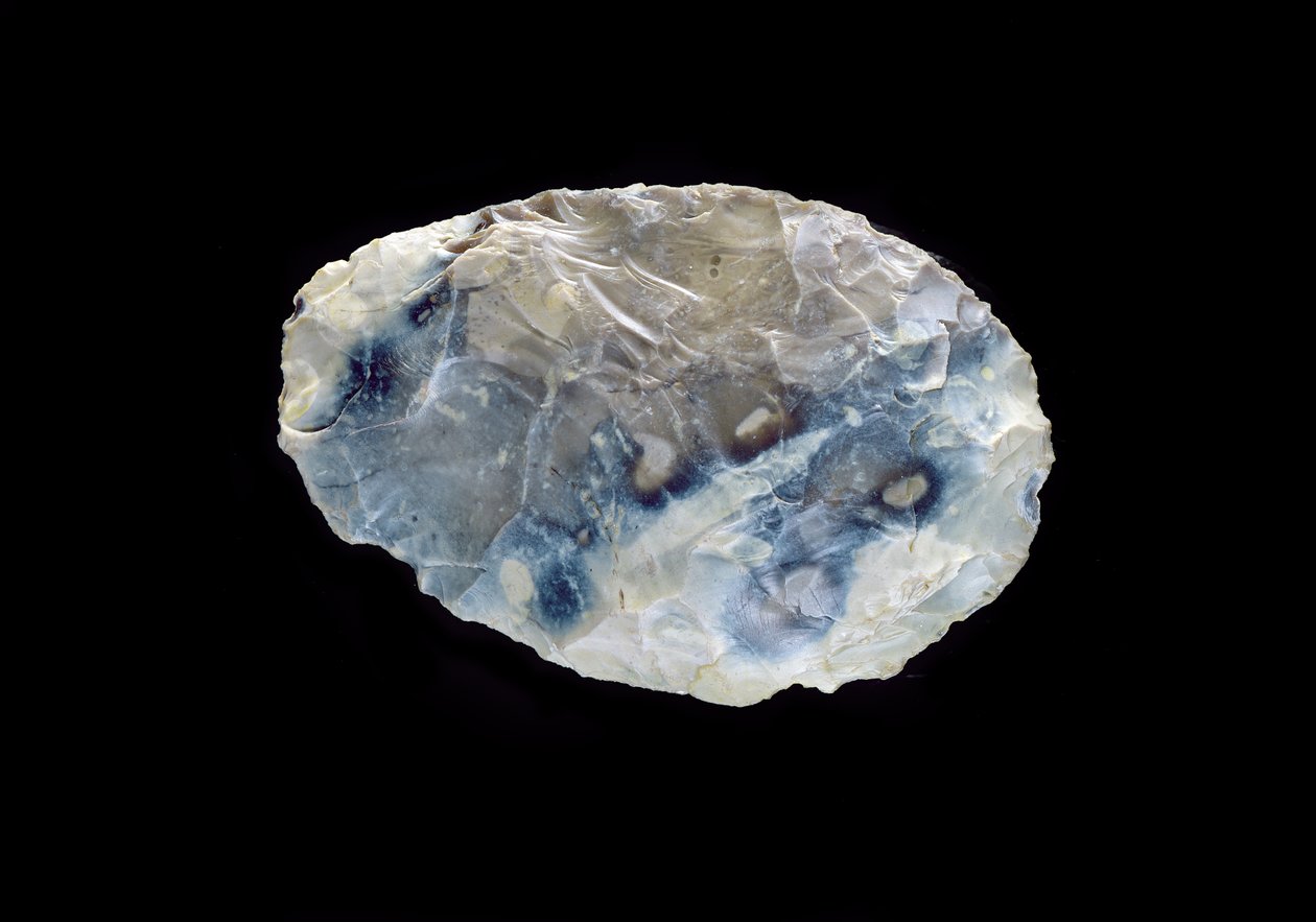 Ostrze z Saint-Acheul, Okres Dolnych Aszelów, 400 000-350 000 p.n.e. (krzemień) autorstwa Paleolithic