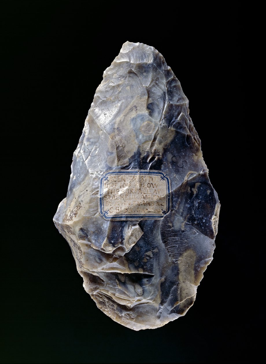 Topór ręczny, z St. Acheul, Somme, Amiens, Francja, paleolitu, ok. 200 000 pne autorstwa Paleolithic