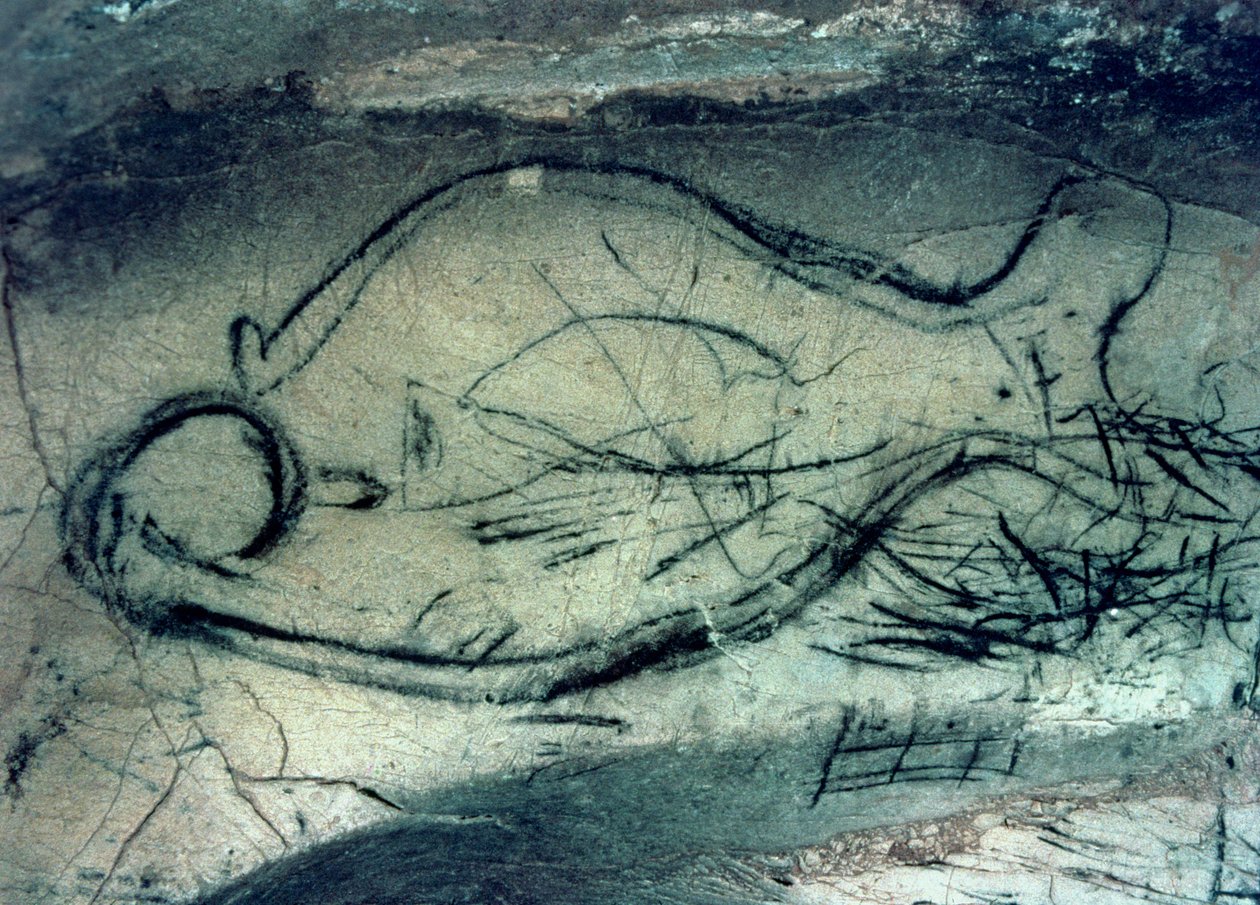 Figura morska, okres paleolitu (ok. 40000-12000 pne) (zdjęcie) autorstwa Paleolithic Paleolithic