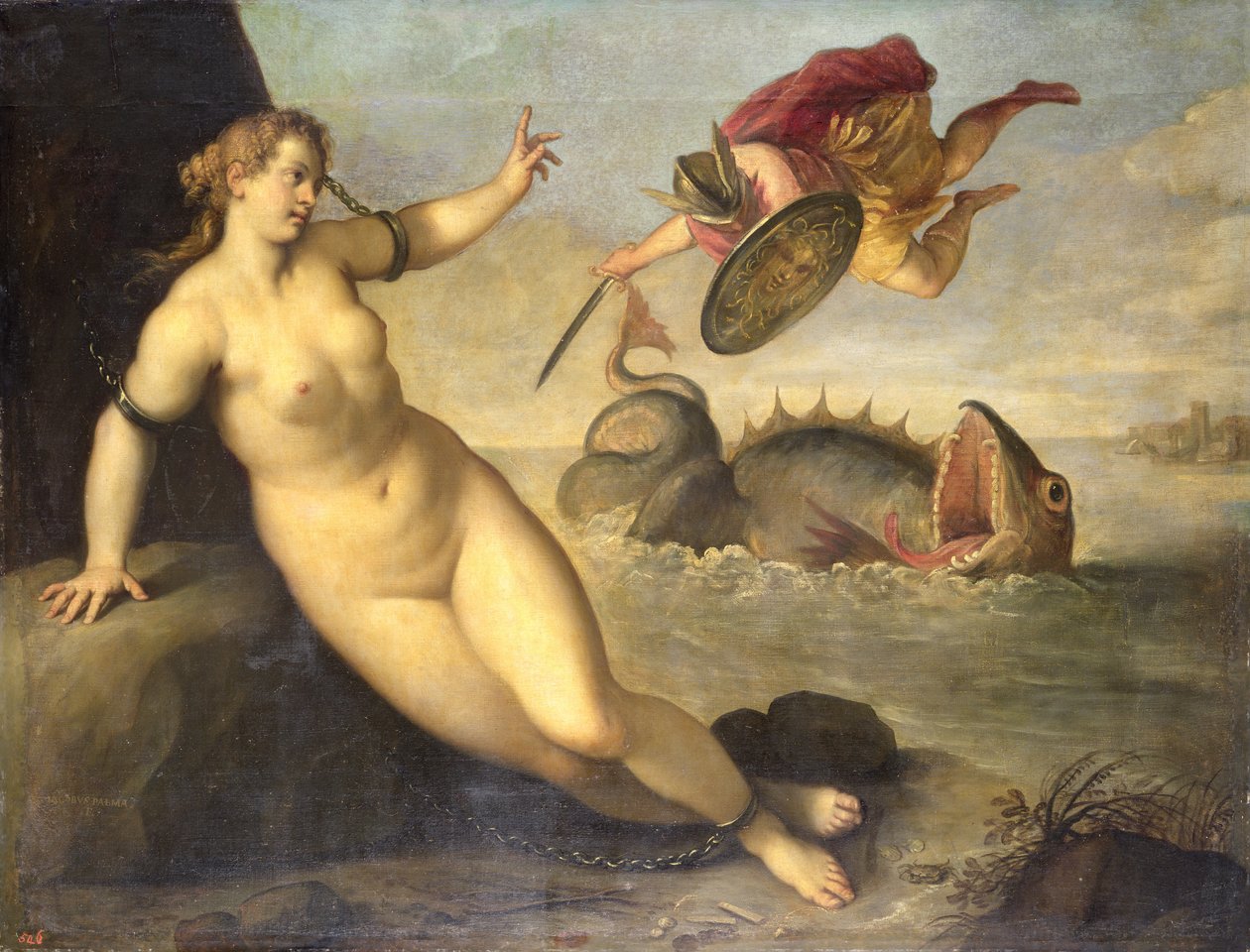 Perseusz ratuje Andromedę, ok. 1610 autorstwa Palma Il Giovane