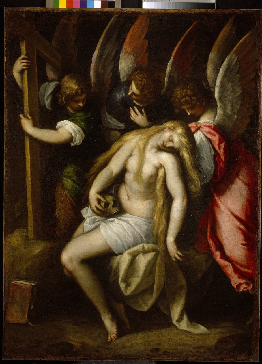 Śmierć Marii Magdaleny (Maryi Magdali). Obraz Jacopo Palma II Giovane, młodszy (1544-1628), olej na płótnie autorstwa Palma Il  Giovane