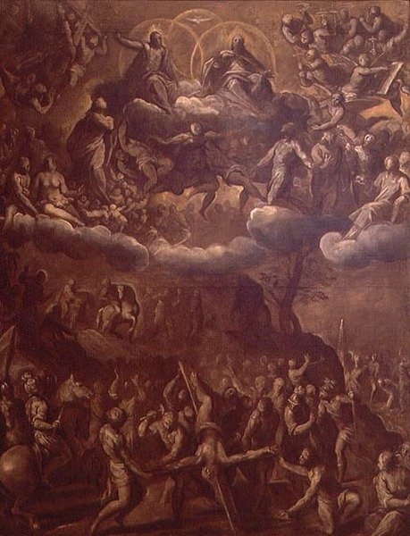 Ukrzyżowanie św. Piotra, ok. 1615 (olej na płótnie) autorstwa Palma Il Giovane