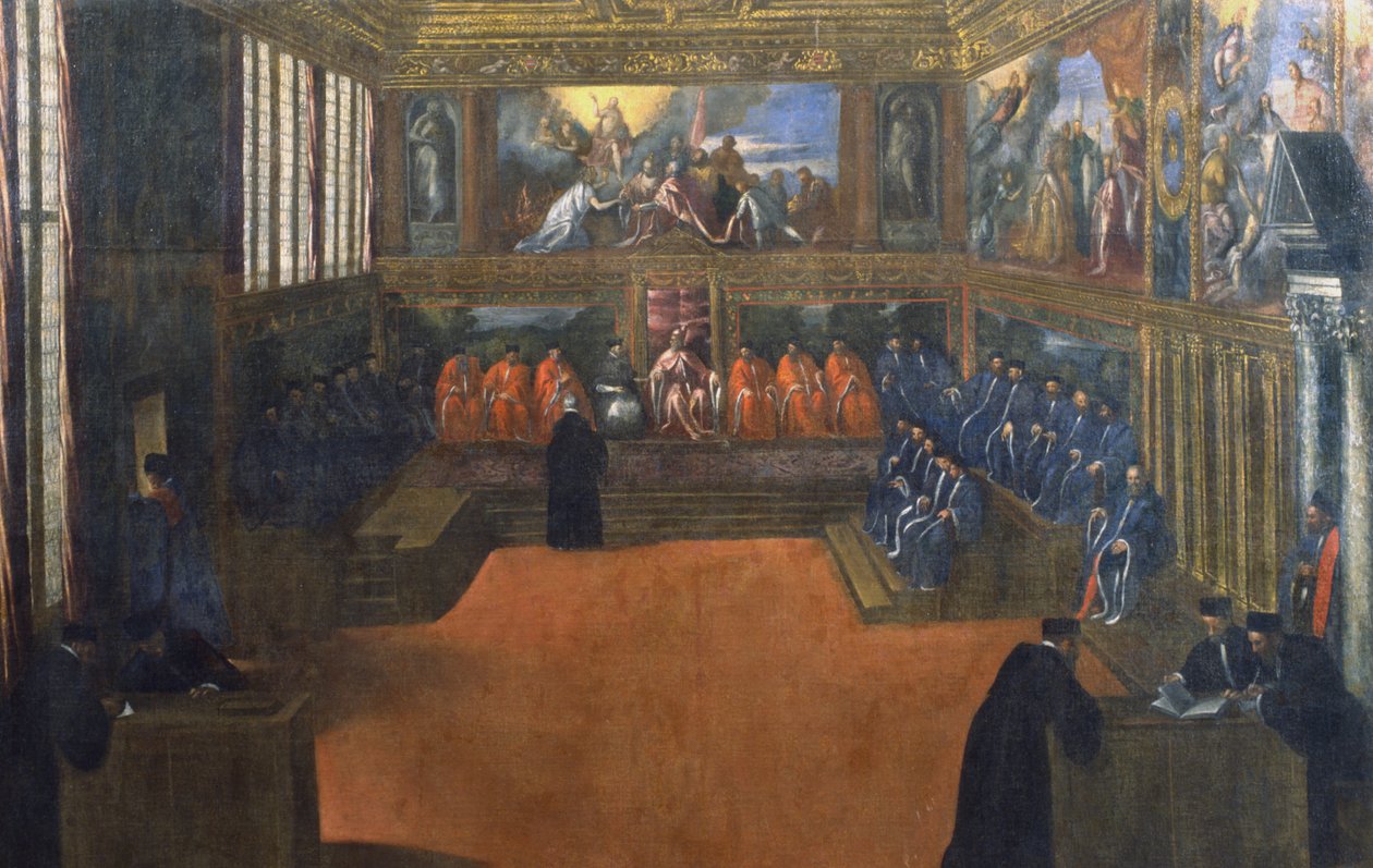 Doża Wenecji odwiedza Stolicę Apostolską autorstwa Palma Il Giovane