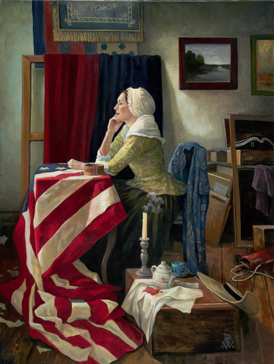 Flagmaker, 2000 (pastel) autorstwa Pamela Patrick White