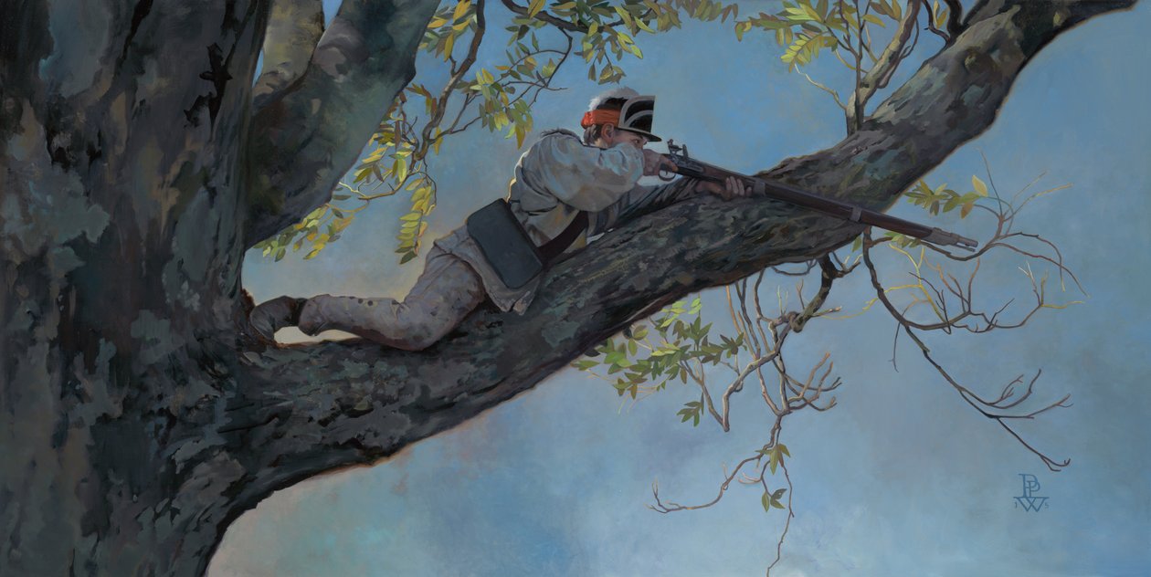 Marksman, 2017 (olej na płótnie) autorstwa Pamela Patrick White