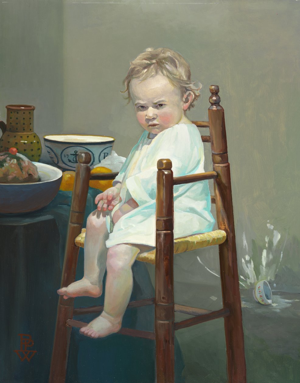 Niegrzeczny, 2008 (olej na płótnie) autorstwa Pamela Patrick White
