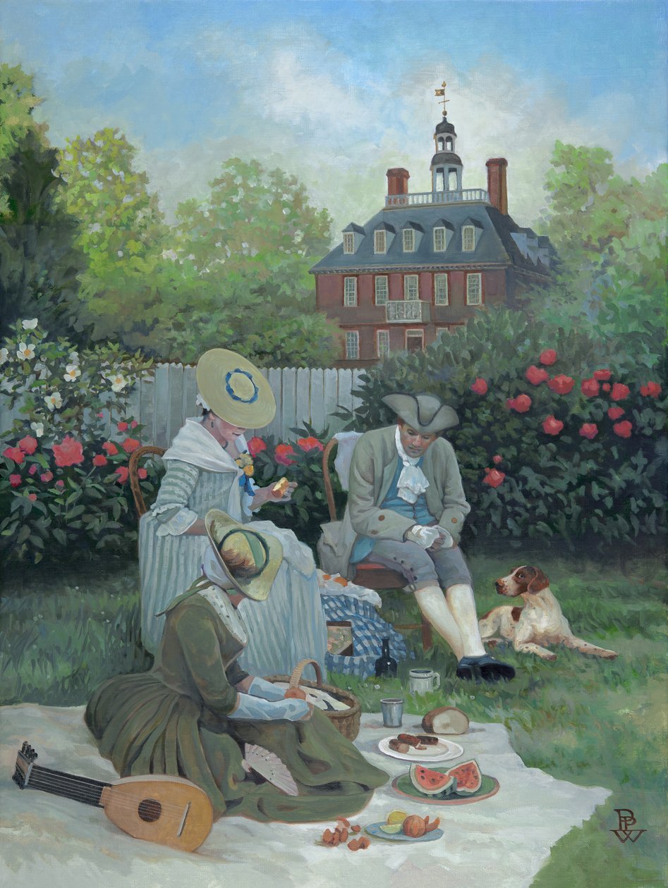 Piknik, 2015 (olej na płótnie) autorstwa Pamela Patrick White