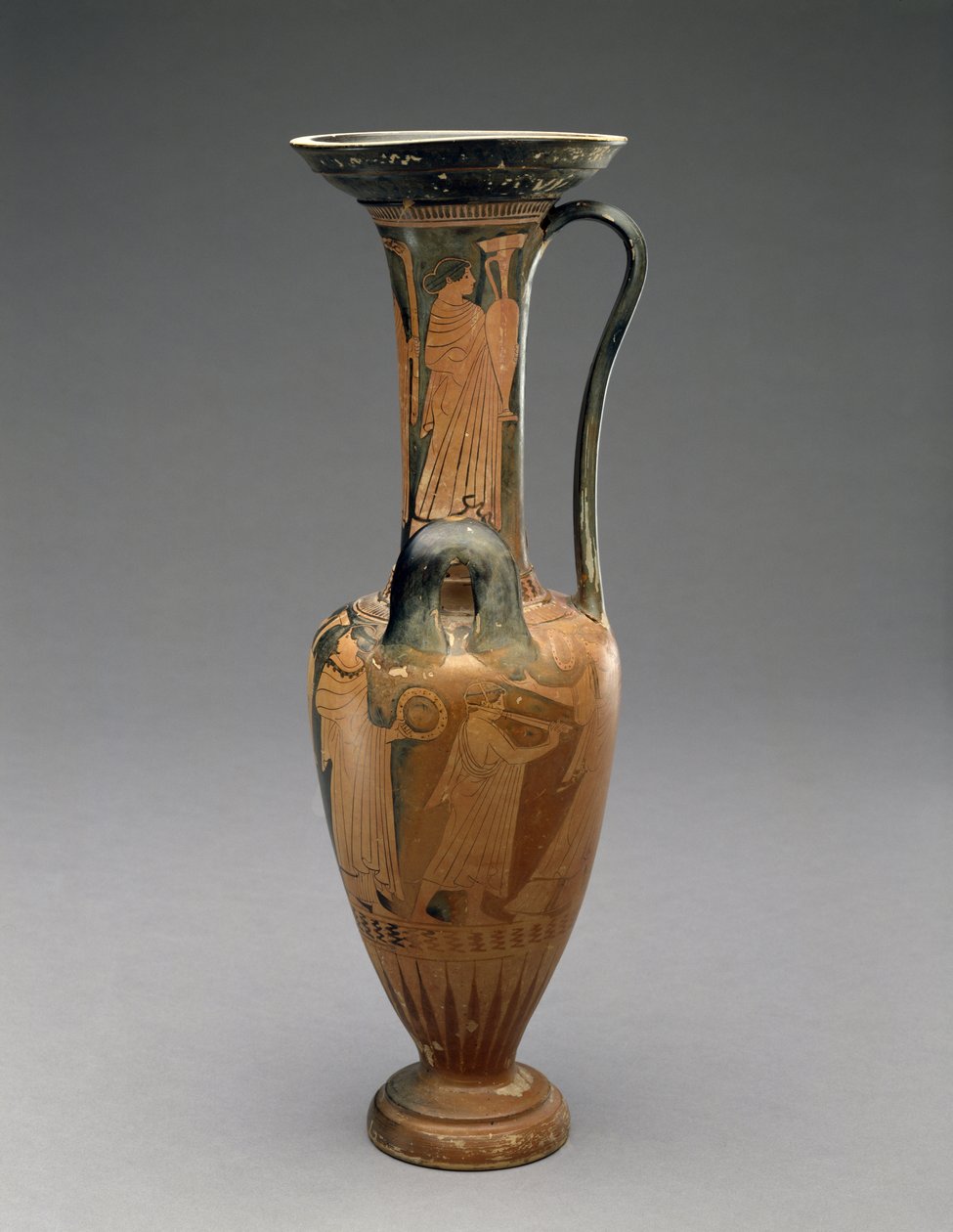 Loutrophoros Hydria z procesją weselną, 480-460BC (terakota) autorstwa Pan Painter (attr. to)