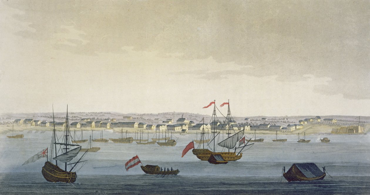 Miasto Paramaribo (kolorowy grawerunek) autorstwa Paolo Fumagalli