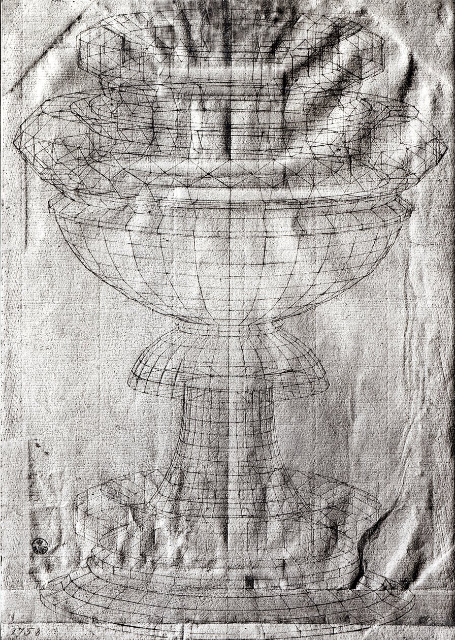 Studium perspektywiczne kielicha, 1430-40 autorstwa Paolo Uccello