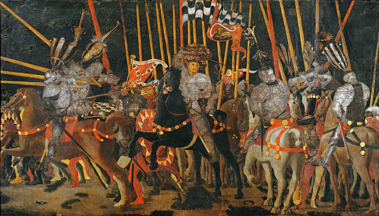 Bitwa pod San Romano w 1432 r., c.1456 autorstwa Paolo Uccello
