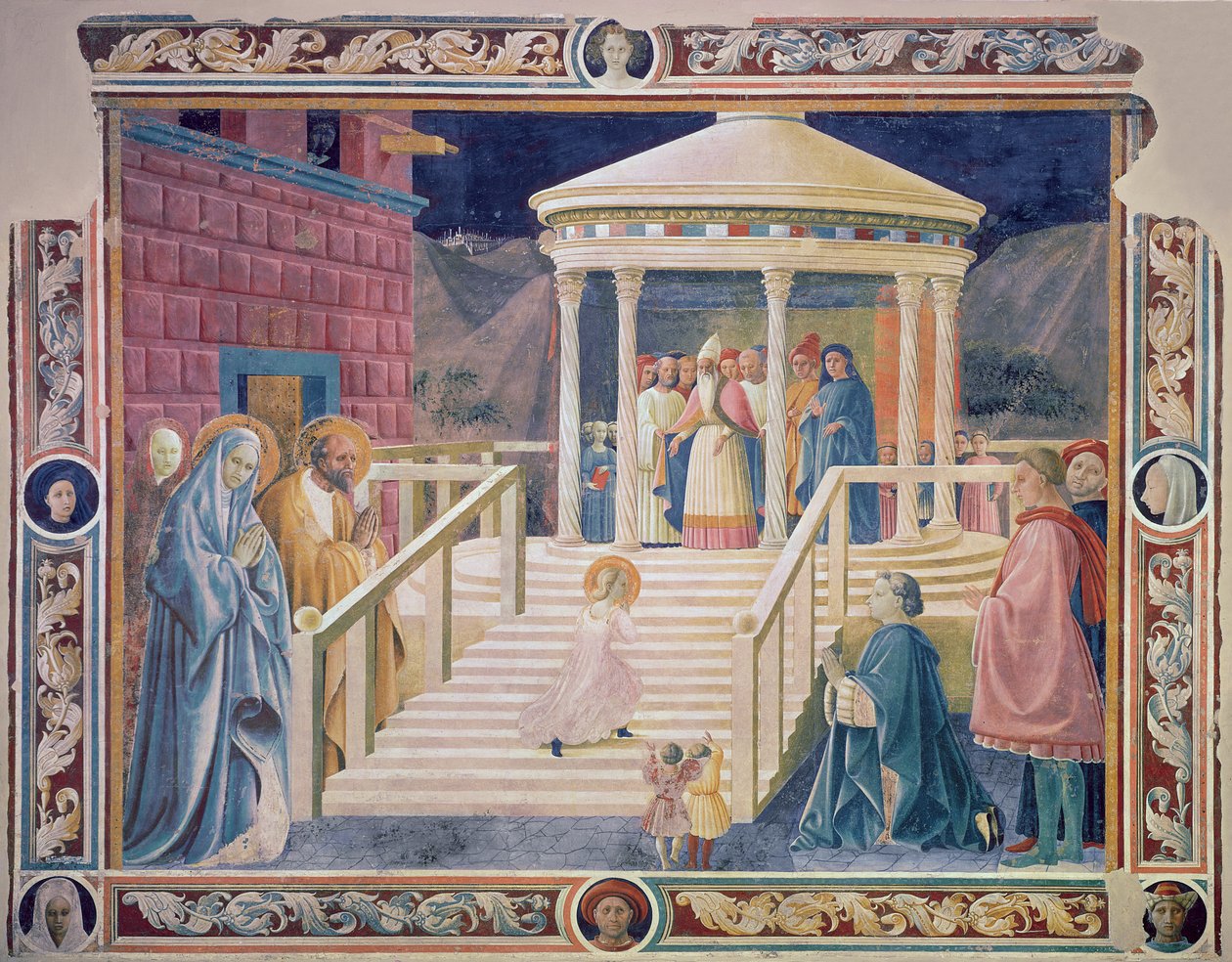 Ofiarowanie Najświętszej Maryi Panny w świątyni, 1433-34 autorstwa Paolo Uccello