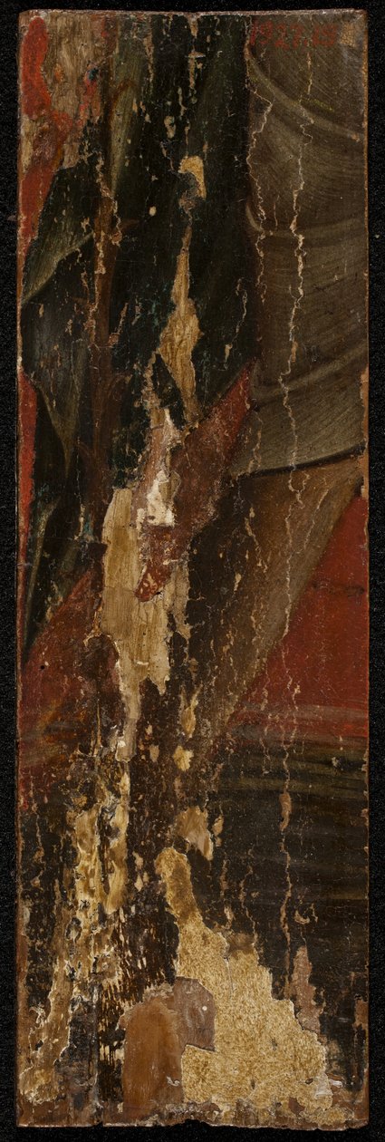 Saint Frances (rewers panelu), połowa XIII wieku (tempera na panelu) (patrz także 5242334-36) autorstwa Paolo Veneziano