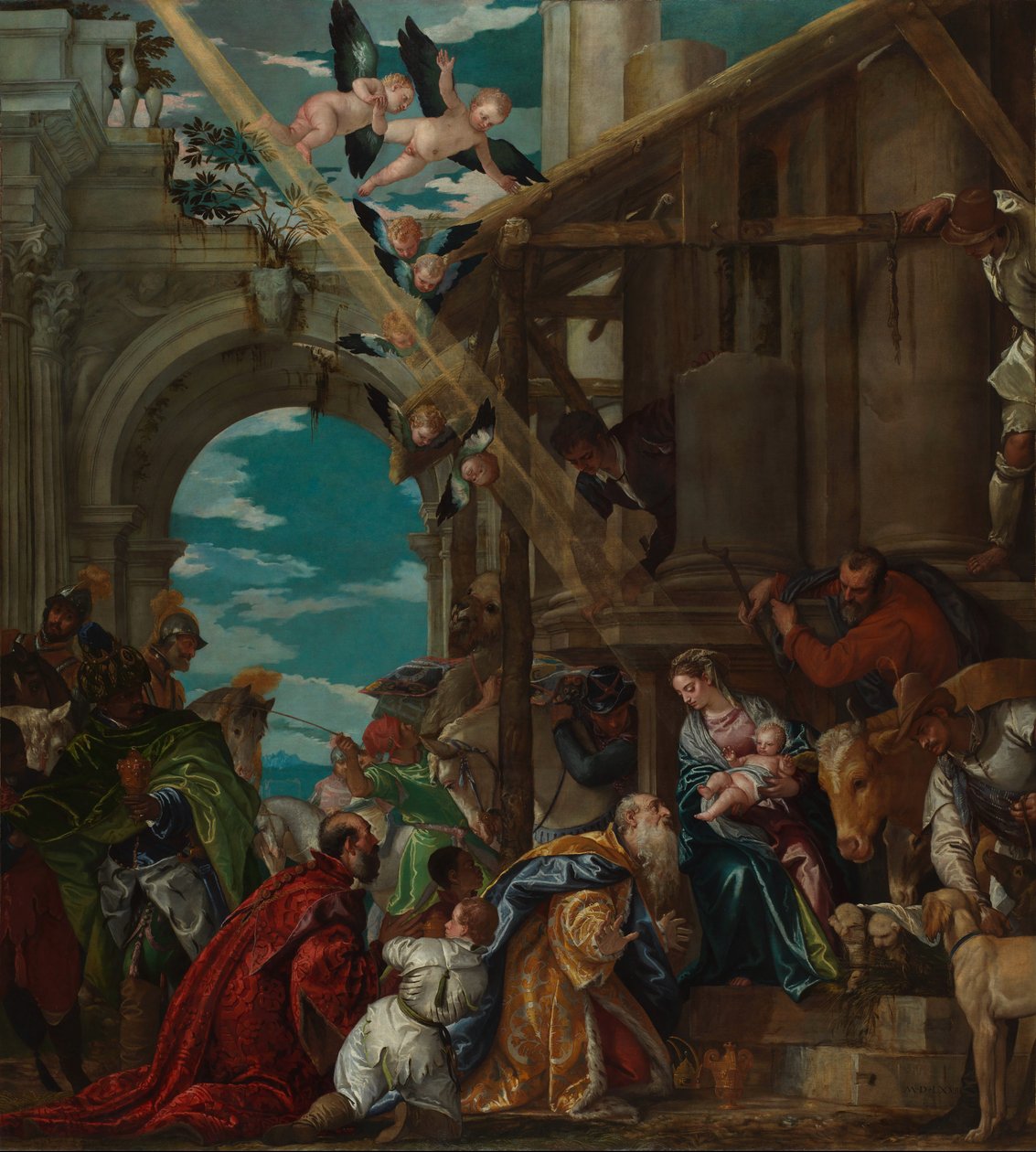 Adoracja Trzech Króli autorstwa Paolo Veronese