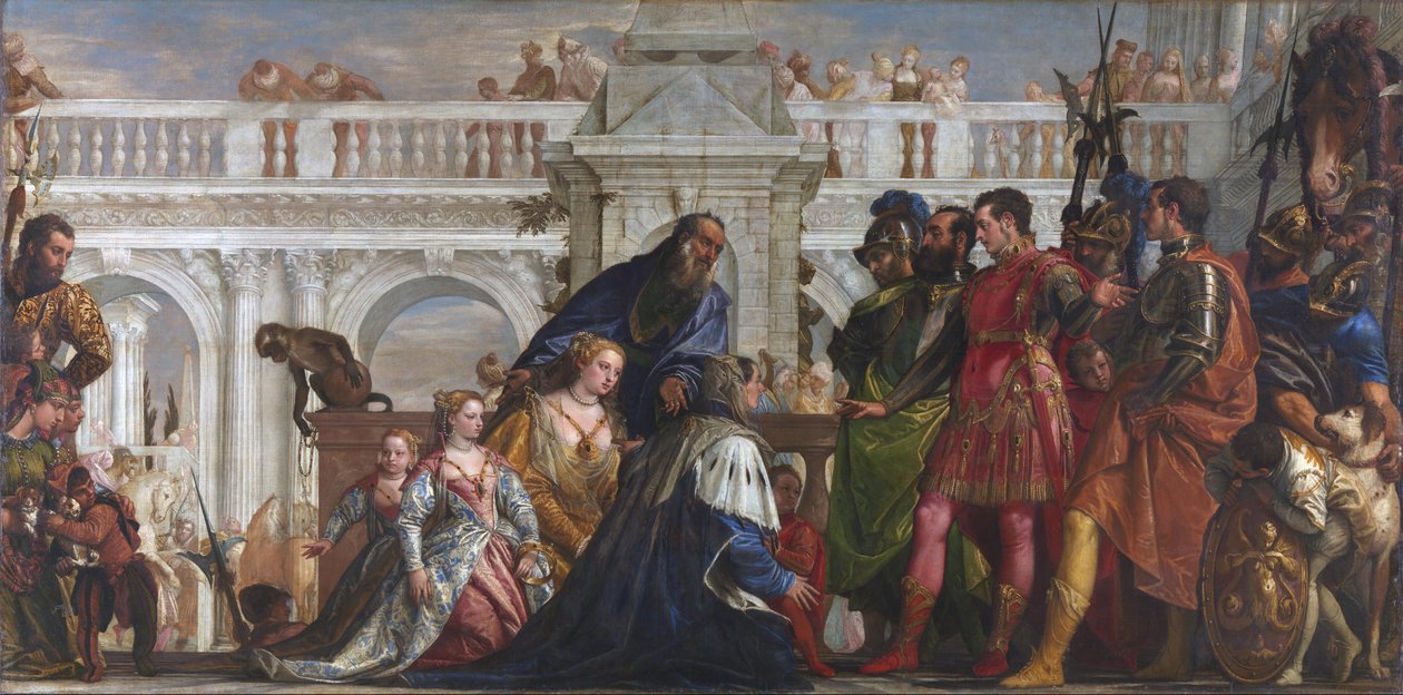 Rodzina Dario przed Alessandro Rodzina Dariusza przed Aleksandrem autorstwa Paolo Veronese