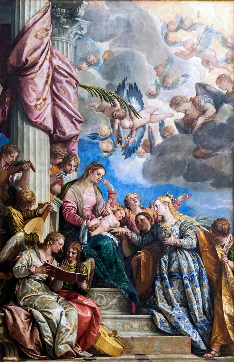 Mistyczne małżeństwo św Katarzyny autorstwa Paolo Veronese