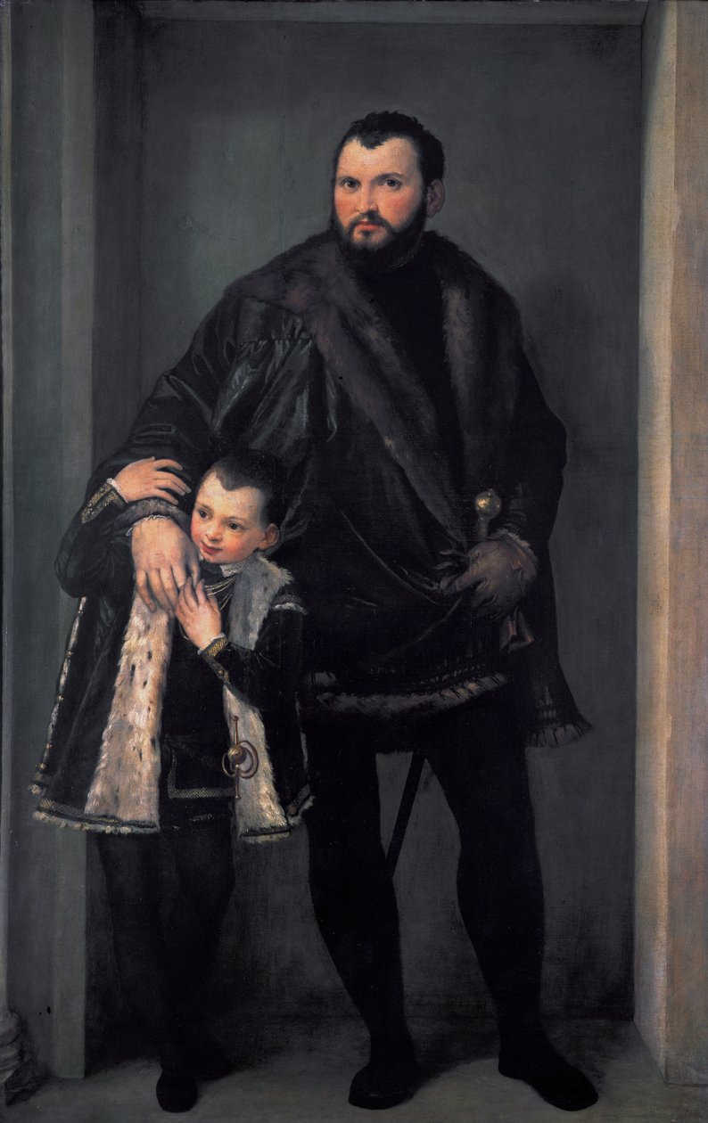 Portret hrabiego Iseppo da Porto z synem Adriano autorstwa Paolo Veronese