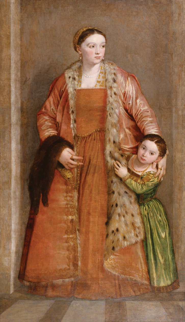 Portret hrabiny Livii da Porto Thiene i jej córki Deidamii autorstwa Paolo Veronese