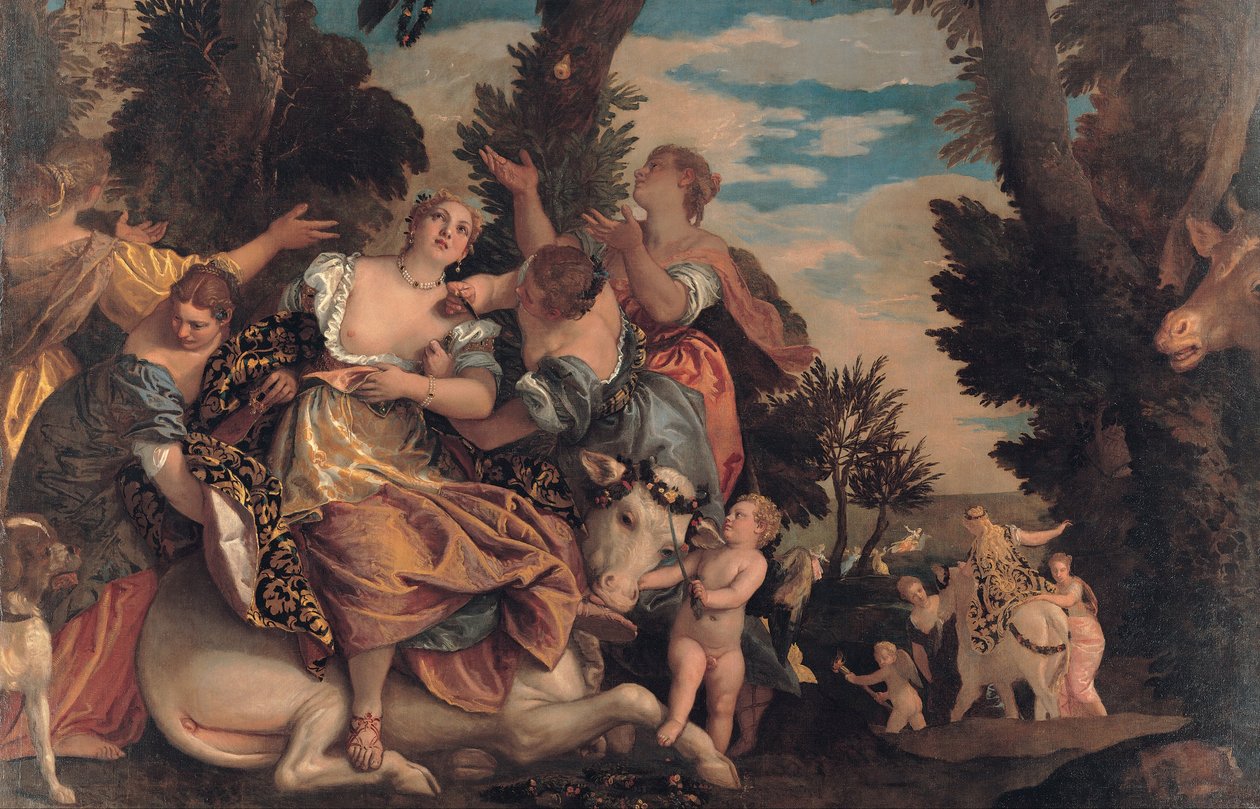 Gwałt Europy autorstwa Paolo Veronese