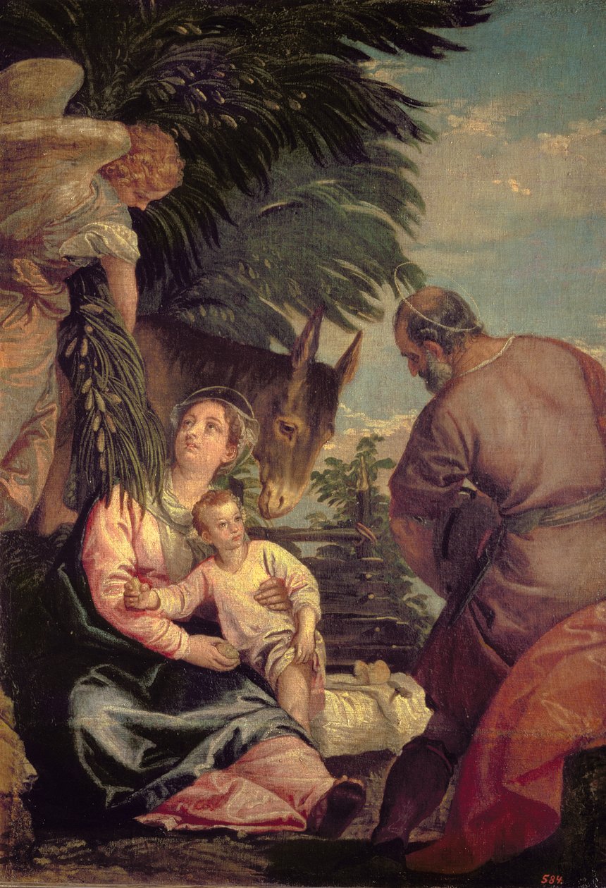Odpocznij w locie do Egiptu autorstwa Paolo Veronese
