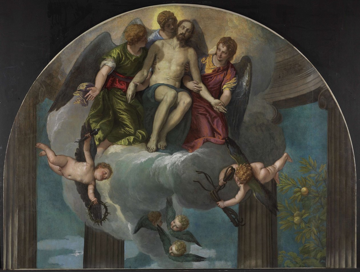 Martwy Chrystus z aniołami autorstwa Paolo Veronese