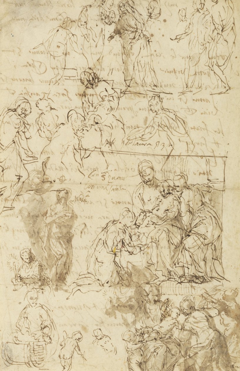 Mistyczne małżeństwo św. Katarzyny i inne studia autorstwa Paolo Veronese
