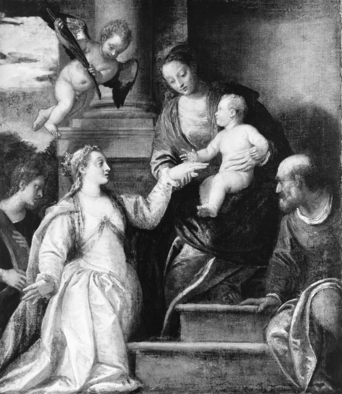 Mistyczne małżeństwo św Katarzyny autorstwa Paolo Veronese
