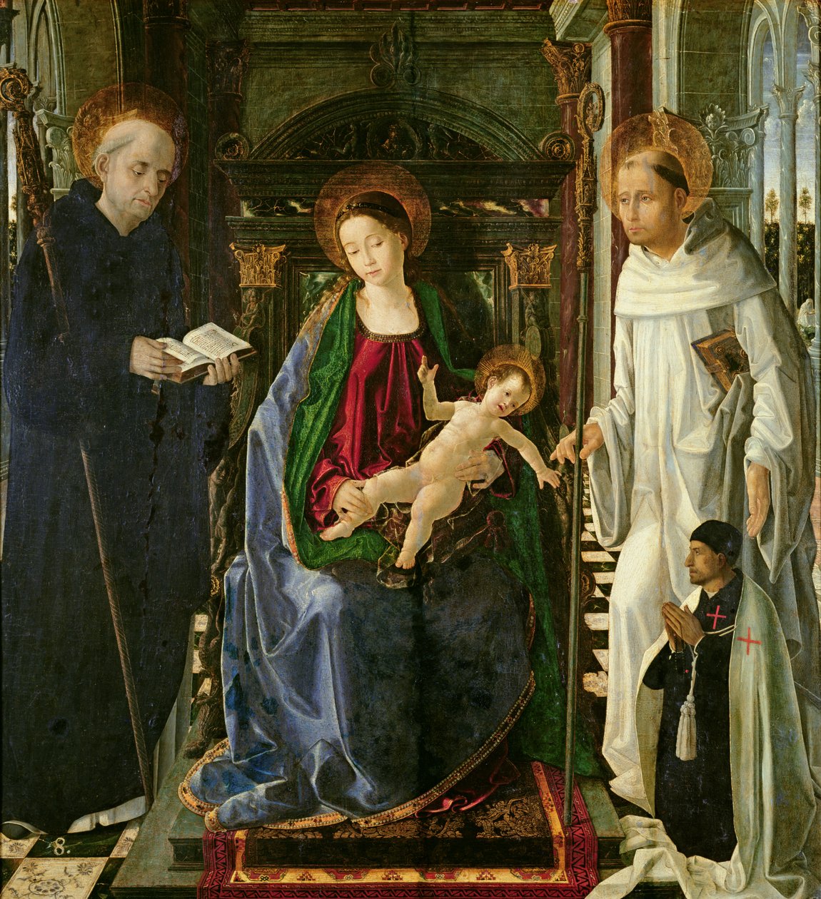 Dziewica z Dzieciątkiem (olej) autorstwa Paolo de San Leocadio