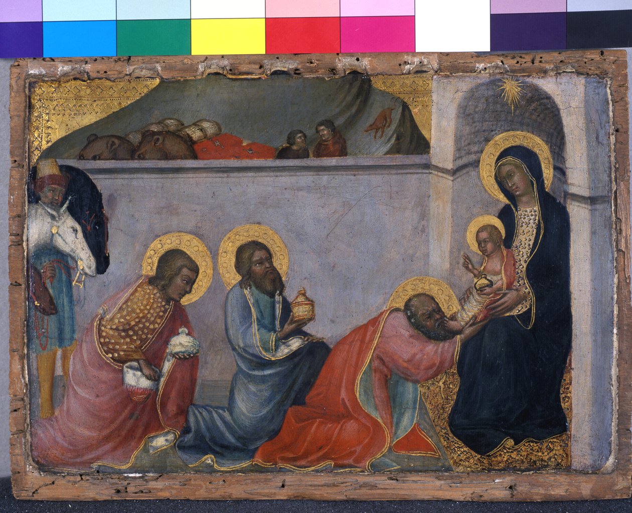 Pokłon Trzech Króli, ok. 1400 (tempera na drewnie) autorstwa Paolo di Giovanni Fei