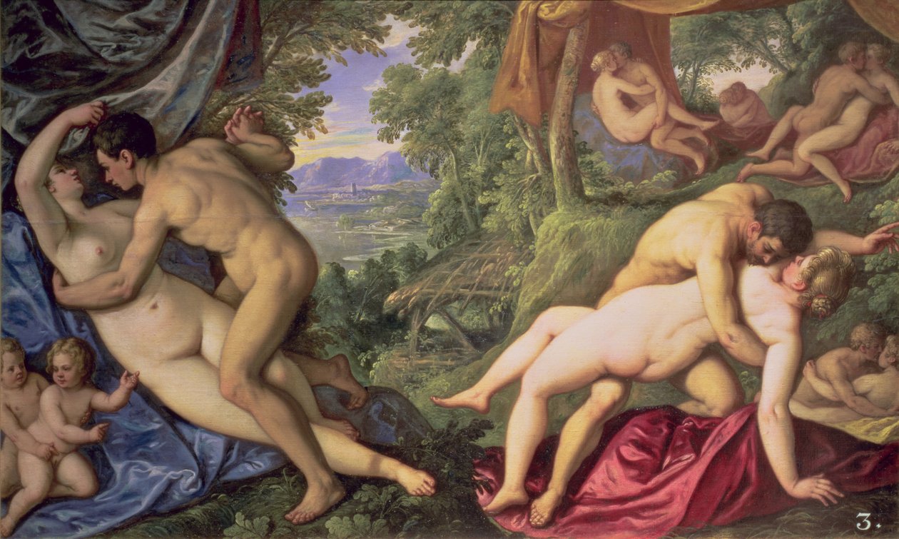 Zakochani autorstwa Paolo (1540 96) Fiammingo