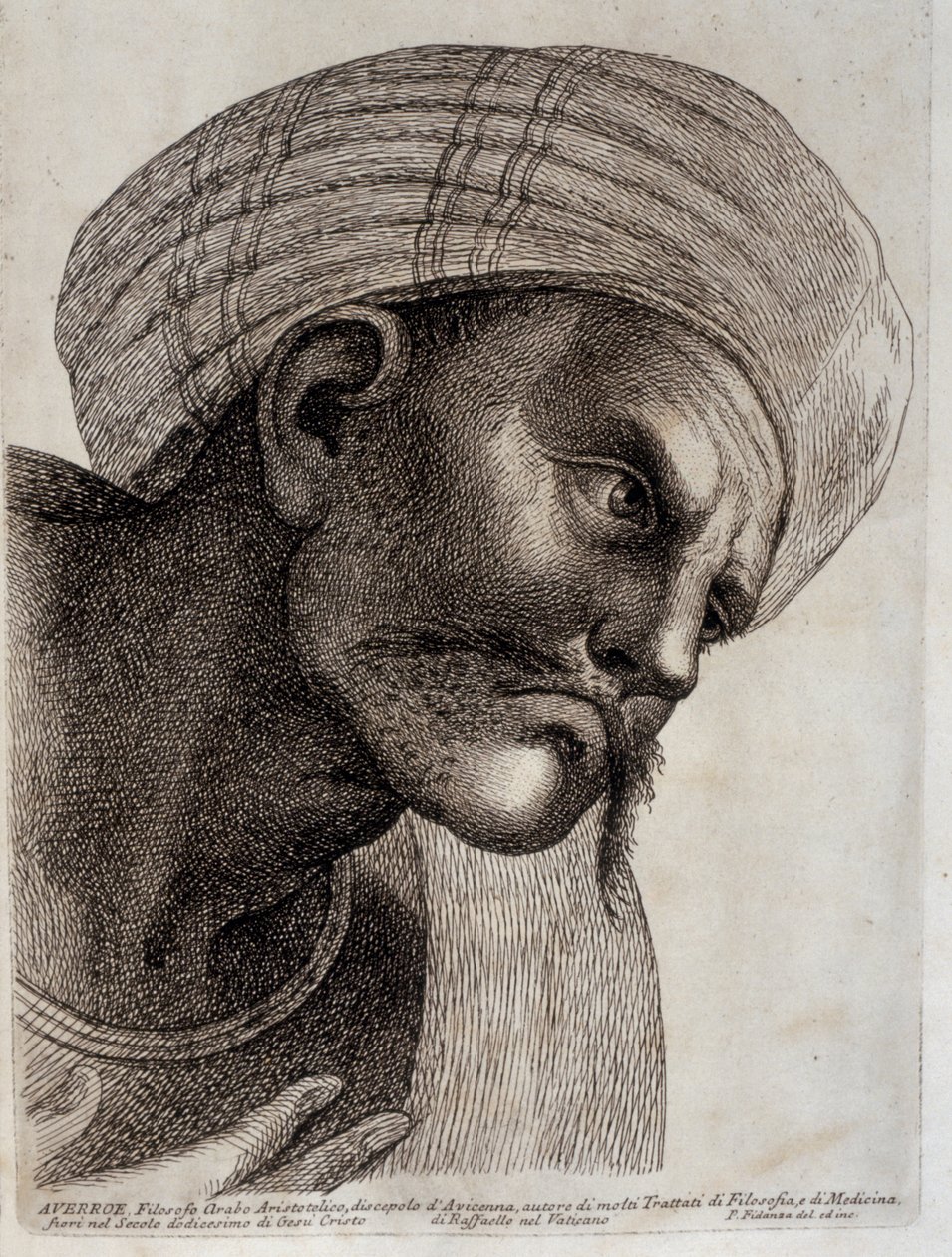 AVERROES. 1757-1760 (rycina) autorstwa Paolo Fidanza