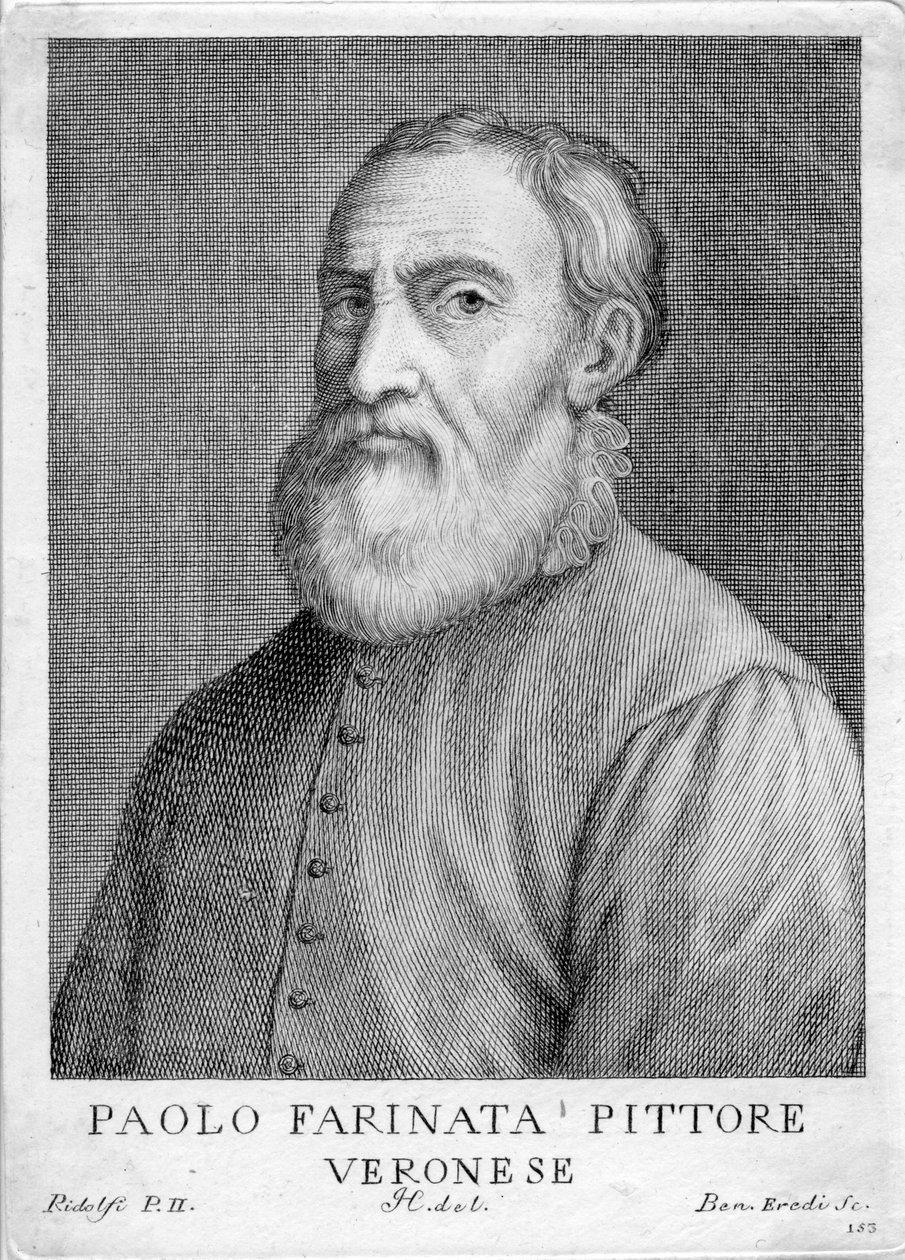 wyryty portret autorstwa Paolo Farinata