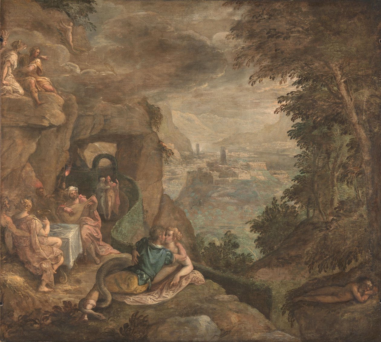 Pejzaż ze sceną zaklęć, ok. 1590 autorstwa Paolo Fiammingo
