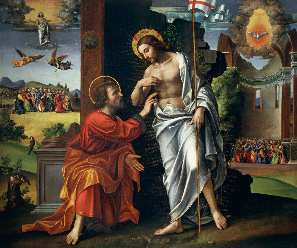 Chrystus i niewierny Tomasz — Paolo Cavazzola (1486-1522) autorstwa Paolo Morando Cavazzola
