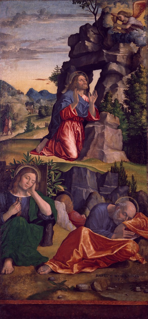 Jezus w ogrodzie — Paolo Cavazzola 1486-1522) autorstwa Paolo Morando Cavazzola