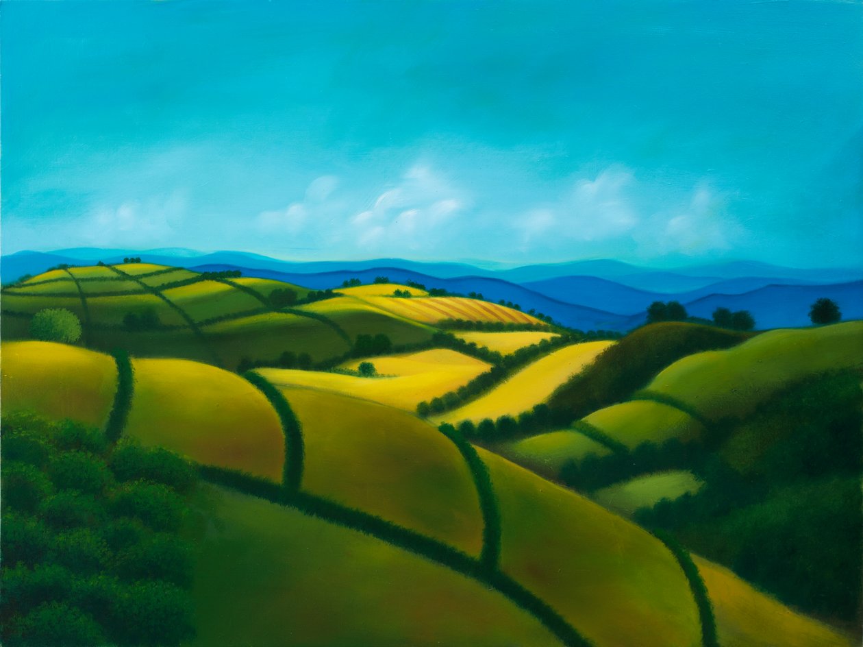 Paysage n°4: I colli bolognesi, 2022 (olej na płycie) autorstwa Paolo Perfranceschi
